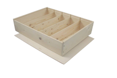 5-Bottle Wooden Giftbox with Sliding Lid